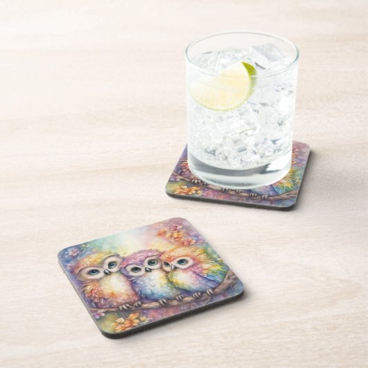 レインボーバードフクロウ1 コースター (右側)