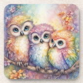 レインボーバードフクロウ1 コースター (正面)