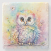 レインボーバードフクロウ2 ストーンコースター (正面)