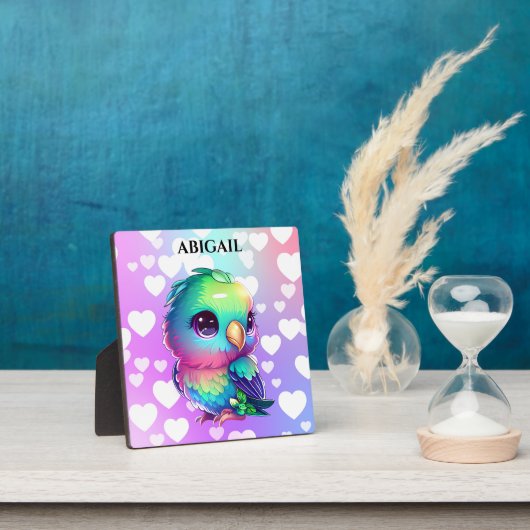 レインボーバード&ハートアポップ・アートのート フォトプラーク (インサイチュ)