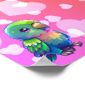 レインボーバード&ハートポスパーソナライズされたター ポスター (角)