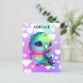 レインボーバード&ハート ポストカード (スタンド正面)