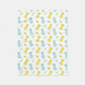 レインボーパイナップルパターン フリースブランケット (正面)