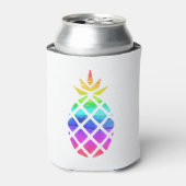レインボーパイナップル水の色トロピカルカラフル 缶クーラー (缶正面)