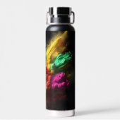 レインボーパウダーブラストオンブラック ウォーターボトル (背面)
