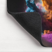 レインボーパウダーブラストオンブラック マウスパッド (コーナー)
