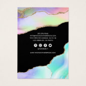 レインボーパステルアゲートイヤリングディスプレイ (裏面)