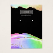 レインボーパステルアゲートイヤリングディスプレイ (正面)