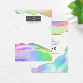 レインボーパステルアゲートジュエリーネックレスディスプレイ (デスク)