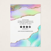 レインボーパステルアゲートジュエリーネックレスディスプレイ (裏面)