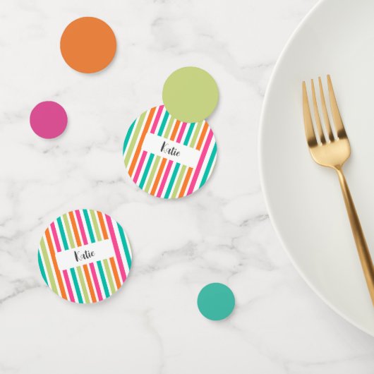 レインボーパステルカラーのレトロな垂直ストライプ色 コンフェッティ (グループ)