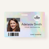 レインボーパステルカラーデザイン バッジ (正面)