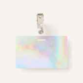 レインボーパステルカラーデザイン バッジ (裏面クリップ)