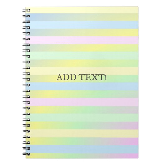 レインボーパステルカラー ノートブック (正面)