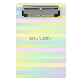 レインボーパステルカラー ミニクリップボード