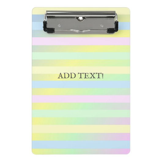 レインボーパステルカラー ミニクリップボード (正面)