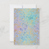 レインボーパステルグリッター金ゴールド応答RSVP 出欠カード (裏面)