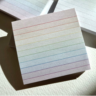 レインボーパステルストライプノート数々の--color ポストイット
