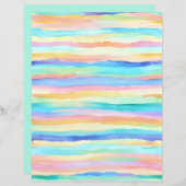 レインボーパステルストライプ紙 (正面/裏面)