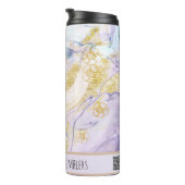 *~*レインボーパステルスワッグ大理石QRサーマルタンブラー タンブラー (回転右)