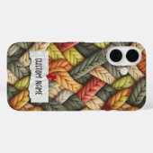 レインボーパステルチュンキーニットグラニー名前をカスタムする Case-Mate iPhoneケース (裏面 (横))