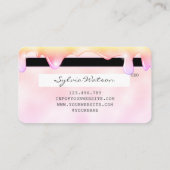 レインボーパステルドリップクレジットカードホログラムダイヤモンド 名刺 (裏面)