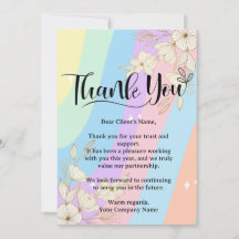 レインボーパステルフラワーのスモールビジネス感謝