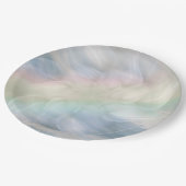 レインボーパステルフローラデザイン ペーパープレート (アングル)