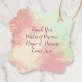 レインボーパステルユニコーン魔法ドリームサンキュー フェイバータグ (裏面)