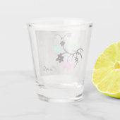 レインボーパステルロベバーズショットパーソナライズされたグラス ショットグラス (裏面)