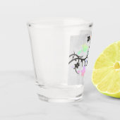 レインボーパステルロベバーズショットパーソナライズされたグラス ショットグラス (左)