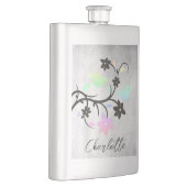 レインボーパステルロベバーズフラパーソナライズされたスク フラスク (右)