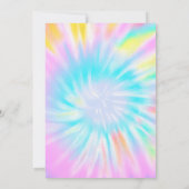 レインボーパステル絞り染めパーティー誕生日招待状 招待状 (裏面)
