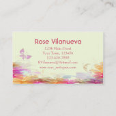 レインボーパステル花模様 名刺 (裏面)