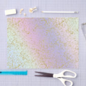 レインボーパステル金ゴールドグリッターファンタジーバースデーパーティー 薄葉紙 (クラフト)