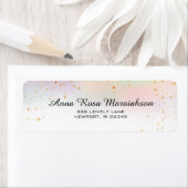 *~*レインボーパステル金ゴールドグリッターユニコーンウォーターカラー ラベル (インサイチュ)