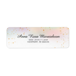 *~*レインボーパステル金ゴールドグリッターユニコーンウォーターカラー ラベル