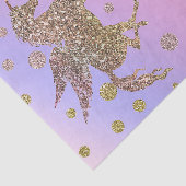 レインボーパステル金ゴールドグリッターユニコーンバースデーパーティー 薄葉紙 (詳細)