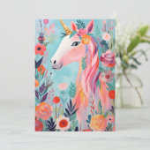 レインボーパステル ドリーム ユニコーン 招待状 (スタンド正面)