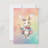 レインボーパステルwアニマルズ8誕生日 サンキューカード (裏面)