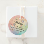 レインボーパステルw動物2nd誕生日パーティー フェイバータグ (インサイチュ)