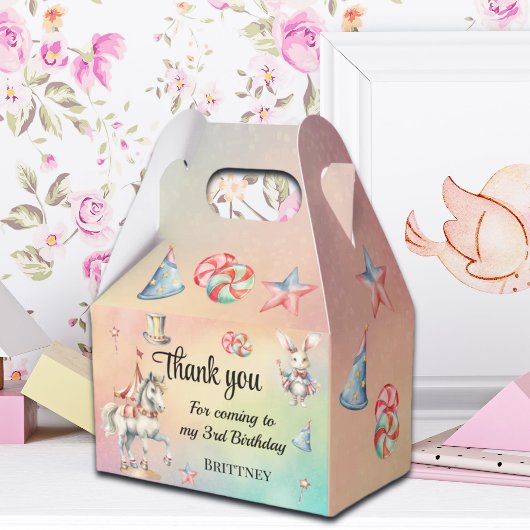 レインボーパステルw動物3rd誕生日 フェイバーボックス