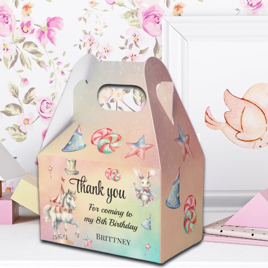 レインボーパステルw動物8誕生日お願いボックス フェイバーボックス