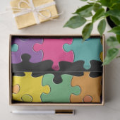 レインボーパズルピースティッシュペーパー 薄葉紙 (ギフト)