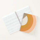 レインボーパタモダンーンboho notebook pink orange ノートブック (内部)