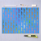 レインボーパターンにニューヨークの自由の女神 薄葉紙 (クラフト)