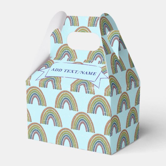 レインボーパターンヴィンテージスタイル名前をカスタムする フェイバーボックス (裏面サイド)