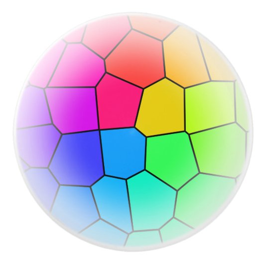 レインボーパターン セラミックノブ (正面)