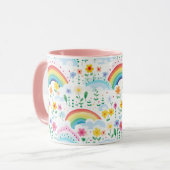 レインボーパターン マグカップ (正面左)