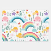 レインボーパターン ラッピングペーパーシート (正面2)